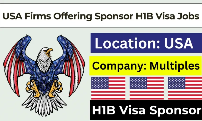 USA Firms Offering Sponsor H1B Visa Jobs